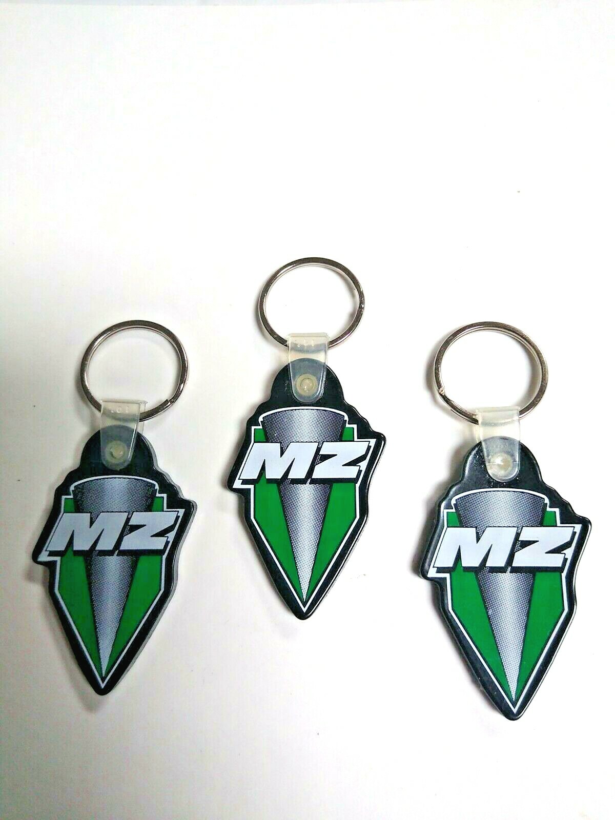 MZ / MUZ MOTORRAD VINTAGE KEYCHAINS (THREE PACK) WITH MZ LOGO.