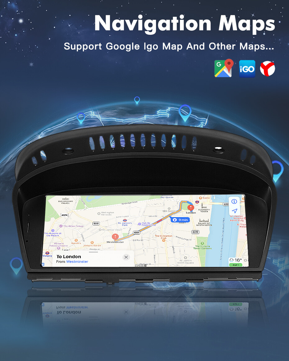 8.8" For BMW 3 5 Series E90 E60 CCC 2005-2008 Carplay Stereo Radio Screen GPS