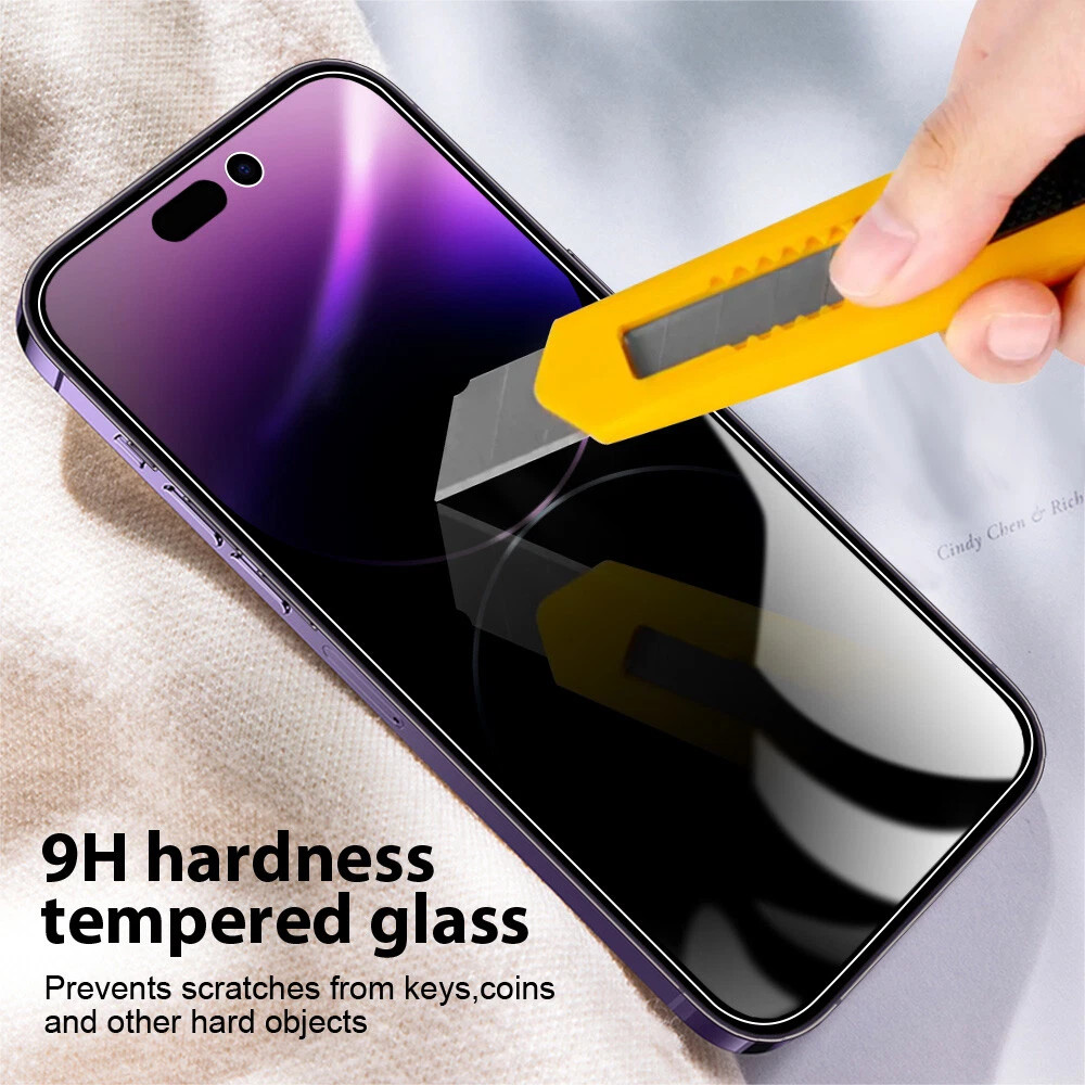 Privacy Screen Protector For iPhone 13 14 15 16 17 Pro Max Air Edge Full Cover