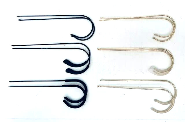 Replacement Wrap Around Pair Cable Arms for Ray Ban aviator Black Gold 165/170mm