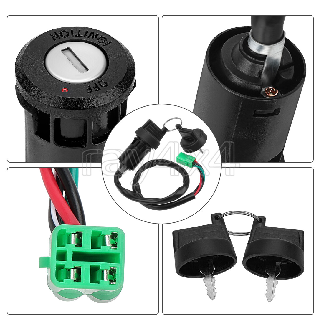 Ignition Key Switch for Honda Sportrax TRX400EX 2005-2008 ATV 35100-HP1-003