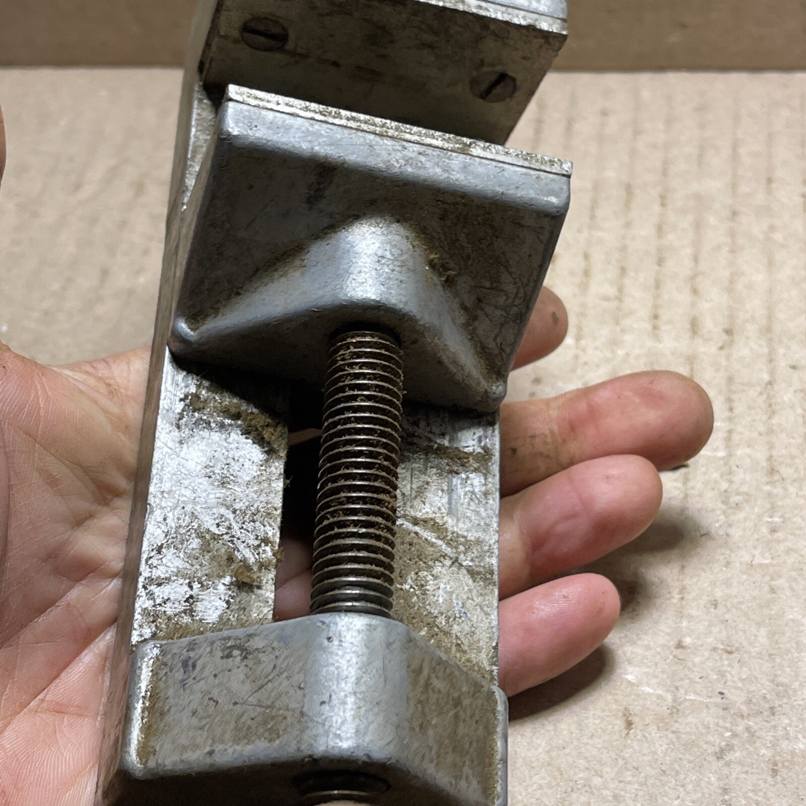 Vintage SEARS DUNLAP 2-3/8" Jaws Length aluminum drill press vise Working Great