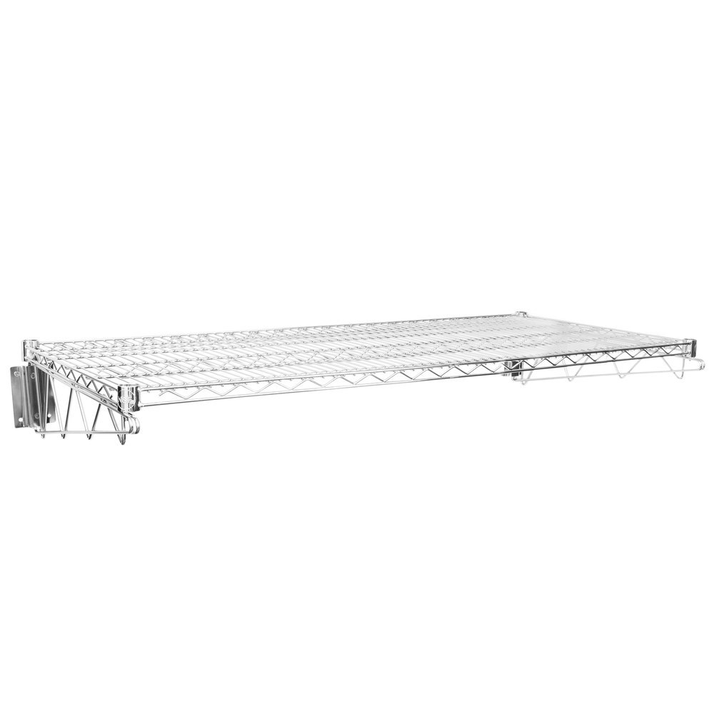 24" x 48" Wall Mount Chrome Wire Shelf Rack Commercial Restaurant Pot Pantry NSF