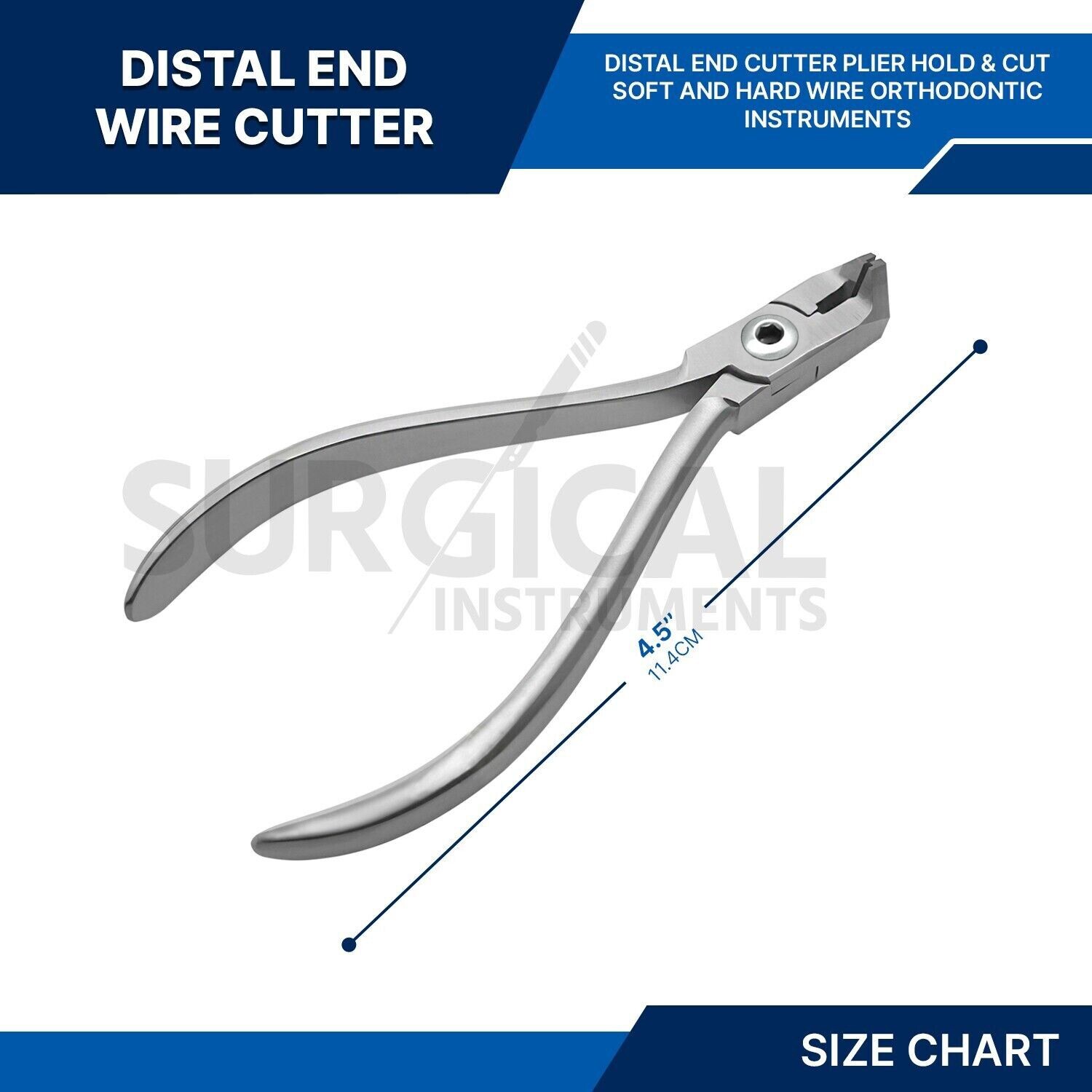 Dental Distal Safety Hold End Plier Wire Cutters Orthodontic German Grade