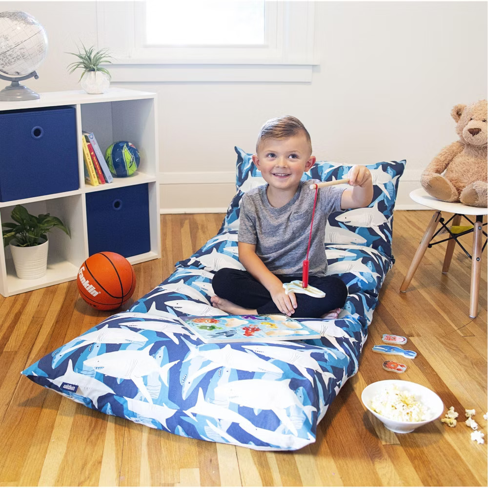 Wildkin Kids Floor Pillow Lounger (Sharks)
