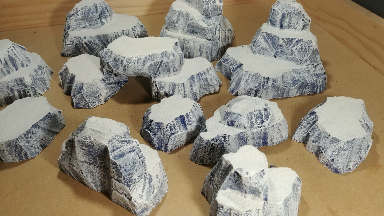 Wargaming Terrain Tall Hills Box Set Snow Finish Scenery