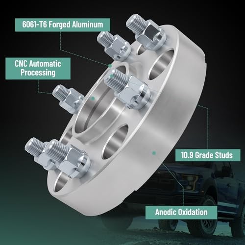 6x5.5 Hubcentric Wheel Spacers for Silverado Sierra 6x5.5-M14x1.5-78.1-1.25"