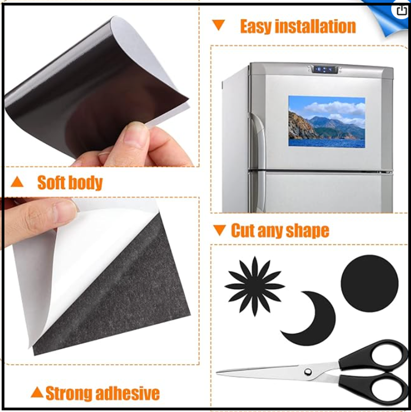 15 Pack Magnetic Sheet with Adhesive Displate Replacement Magnets Backing