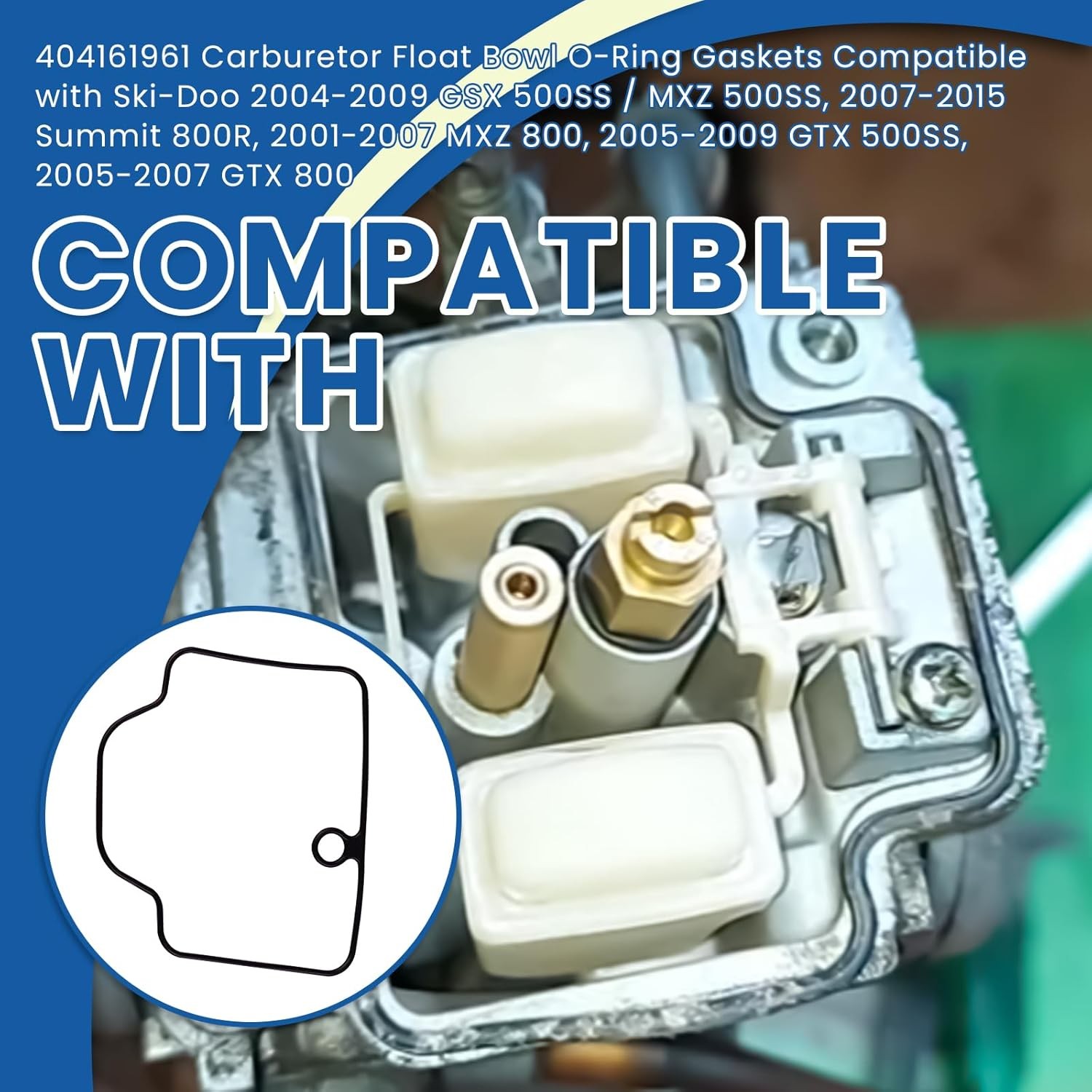 404161961 Carburetor Float Bowl O-Ring Gaskets For Ski-Doo MXZ GTX GSX Renegade