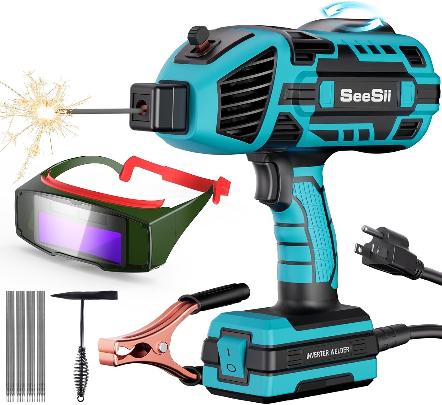 Handheld 110V 120Amp ARC Welder, Portable IGBT Inverter Wedling Machine