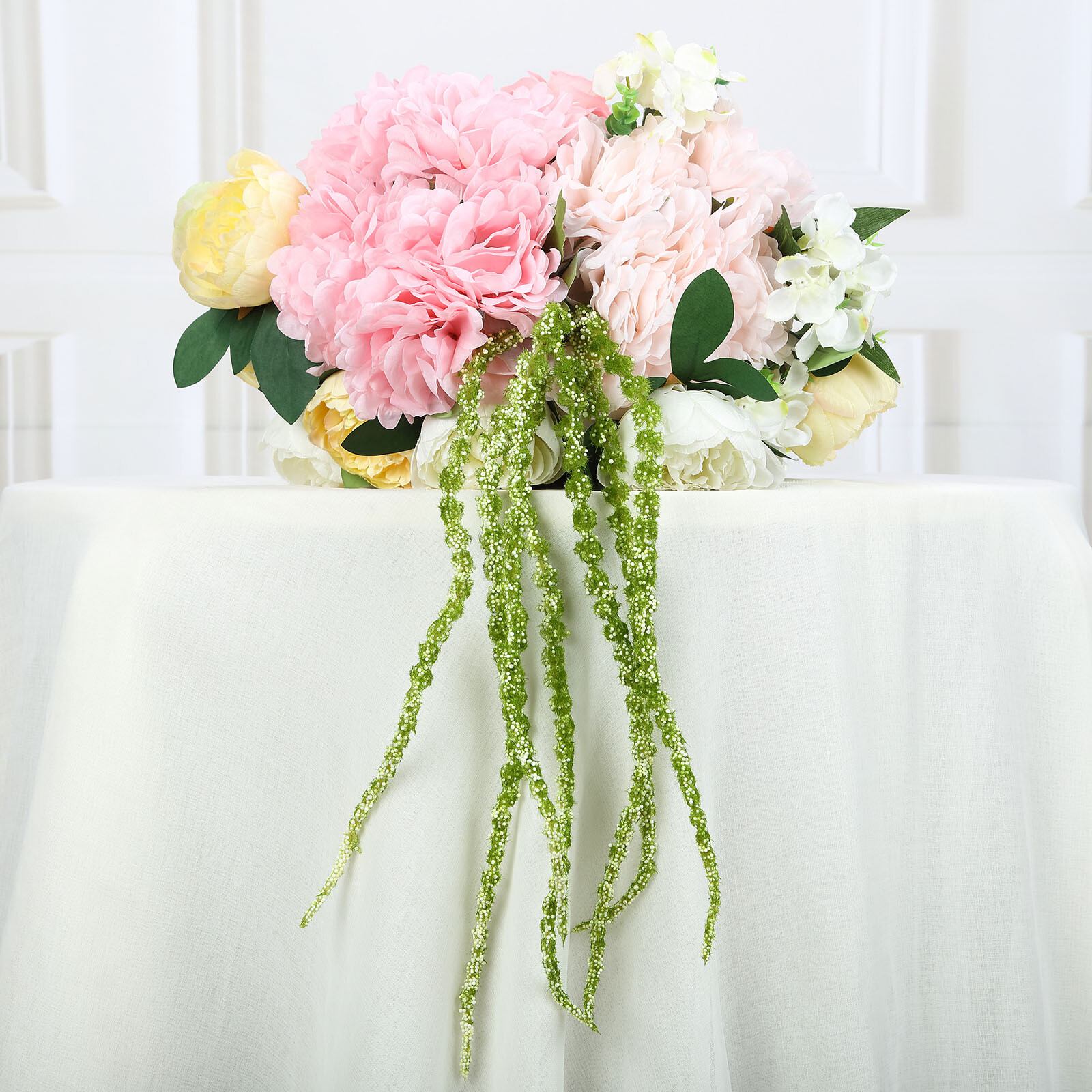 2 pcs 36" tall Green Artificial Plant Amaranthus Branches Strands with Leaves