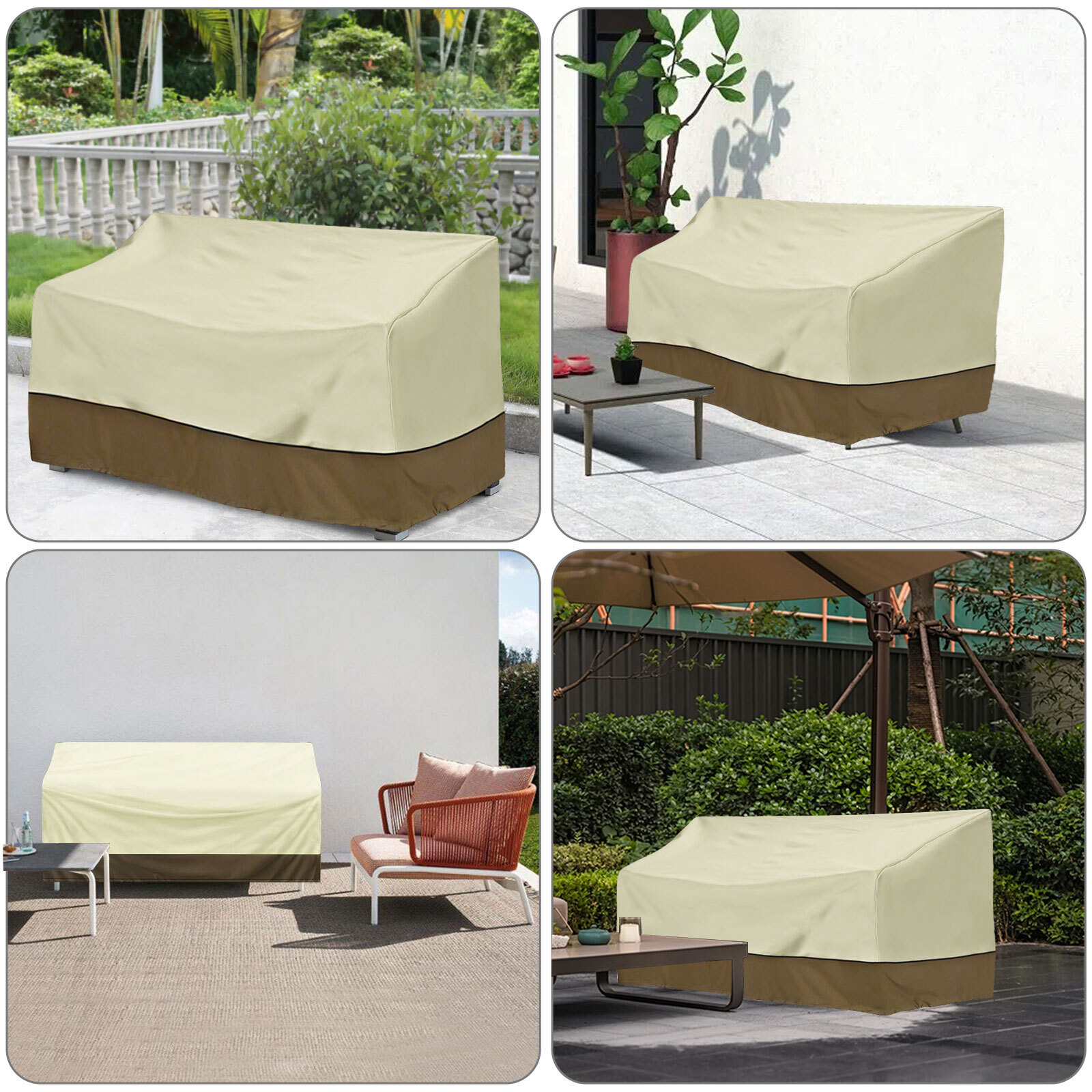 Heavy Duty Patio Bench Loveseat Cover Waterproof Outdoor Lawn 2-Seater Furniture