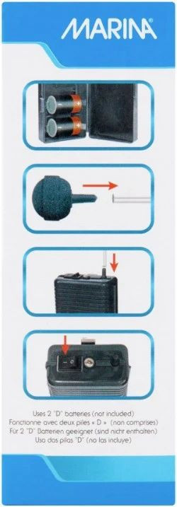 Marina Battery Operated Air Pump for Aquarium or Terrariums