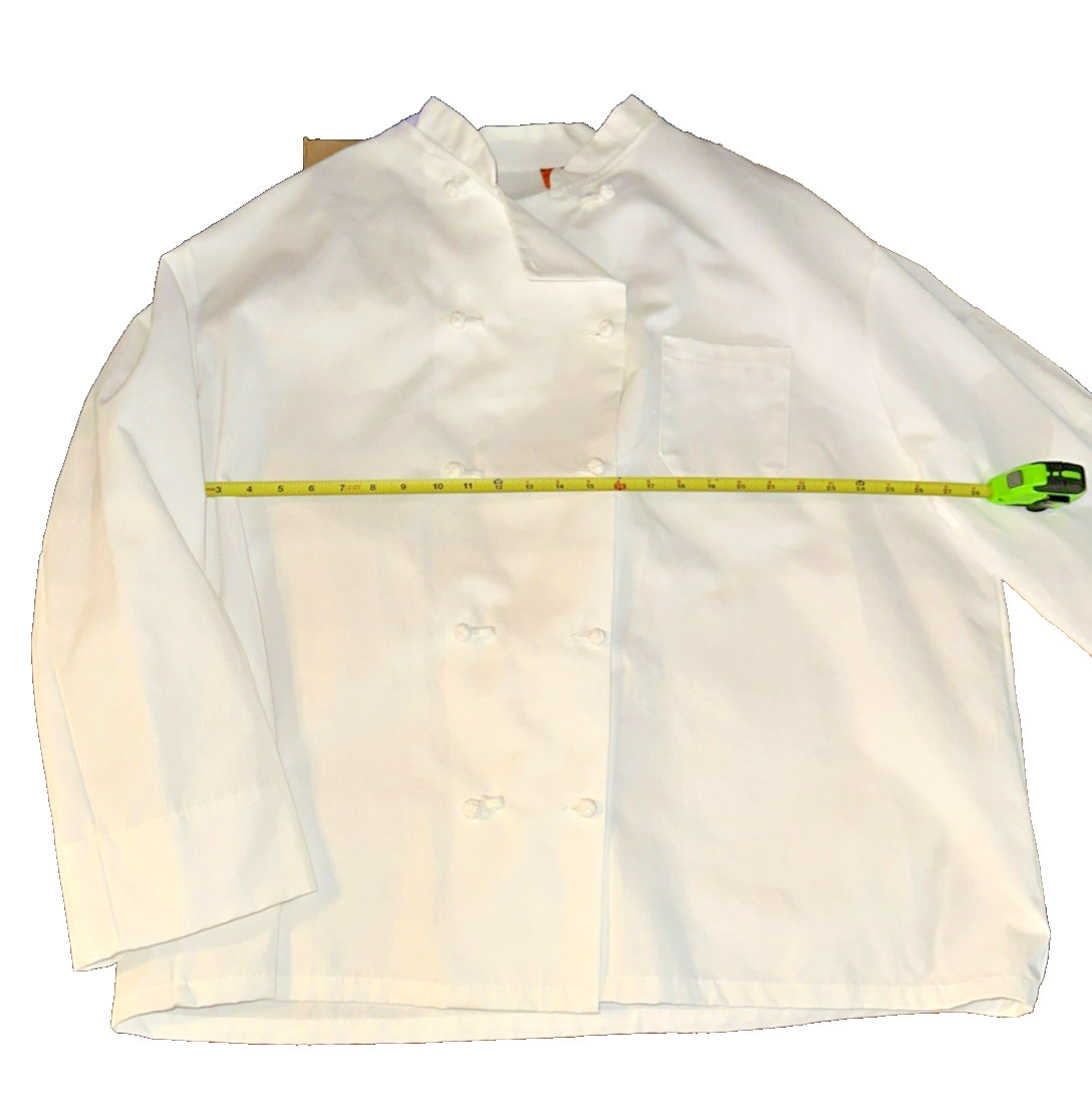 Chef jacket made in USA Traditional Chef Coat White 100% Midweight Cotton 3XL