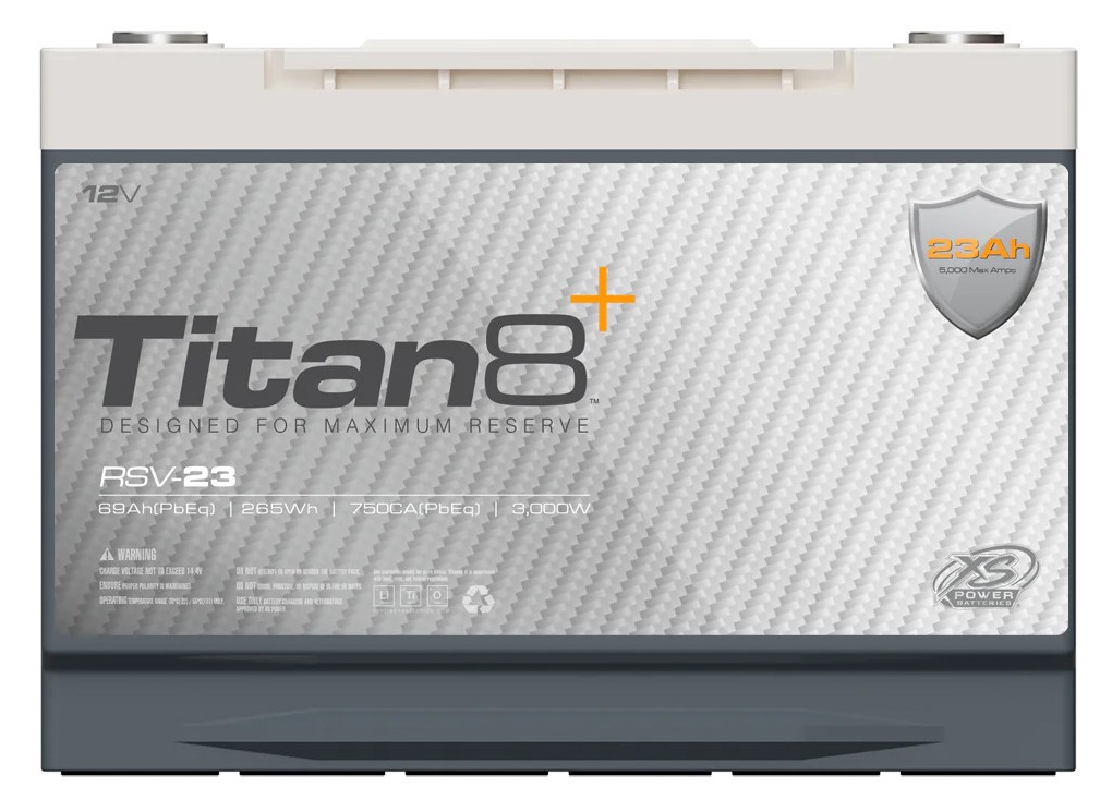 XS Power RSV-23 Group 34 Lithium LTO Car Battery 69AH/750CCA PB EQ Compact/10Lbs