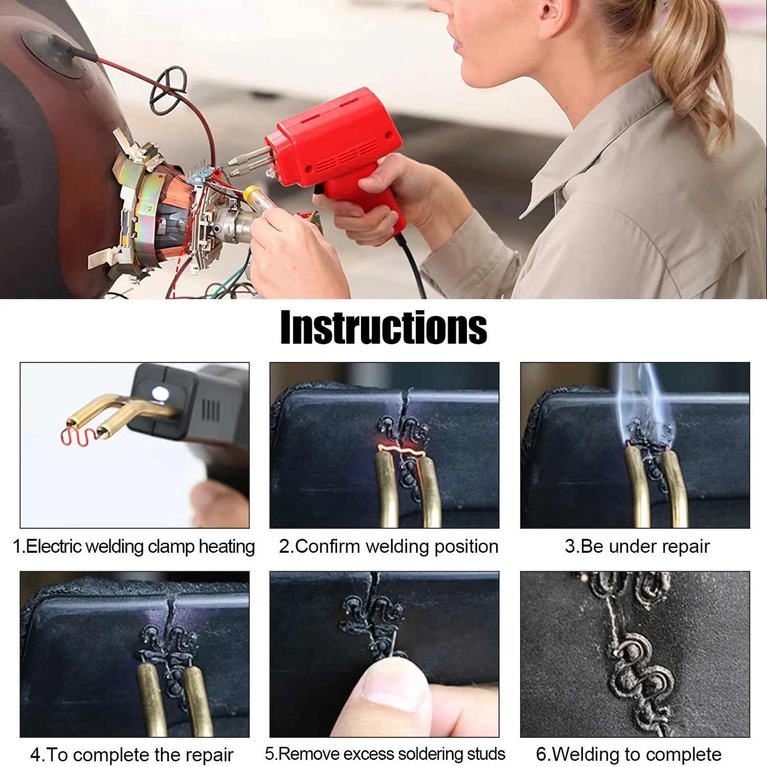 1000X 0.6mm/0.8mm Hot Staples Plastic Welding Wave Stapler For Car Bumper Repair