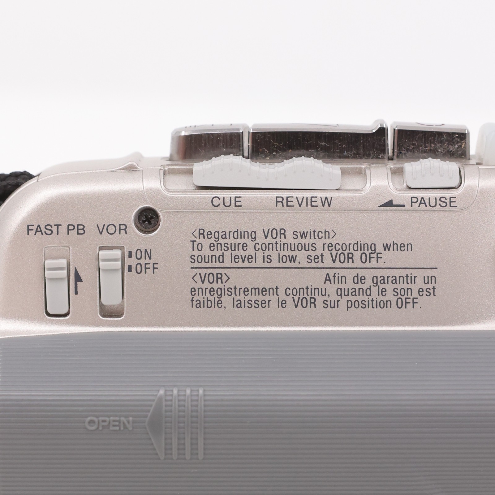 Sony M-100MC Microcassette Corder Voice Recorder Clear Voice Car Power Adapter