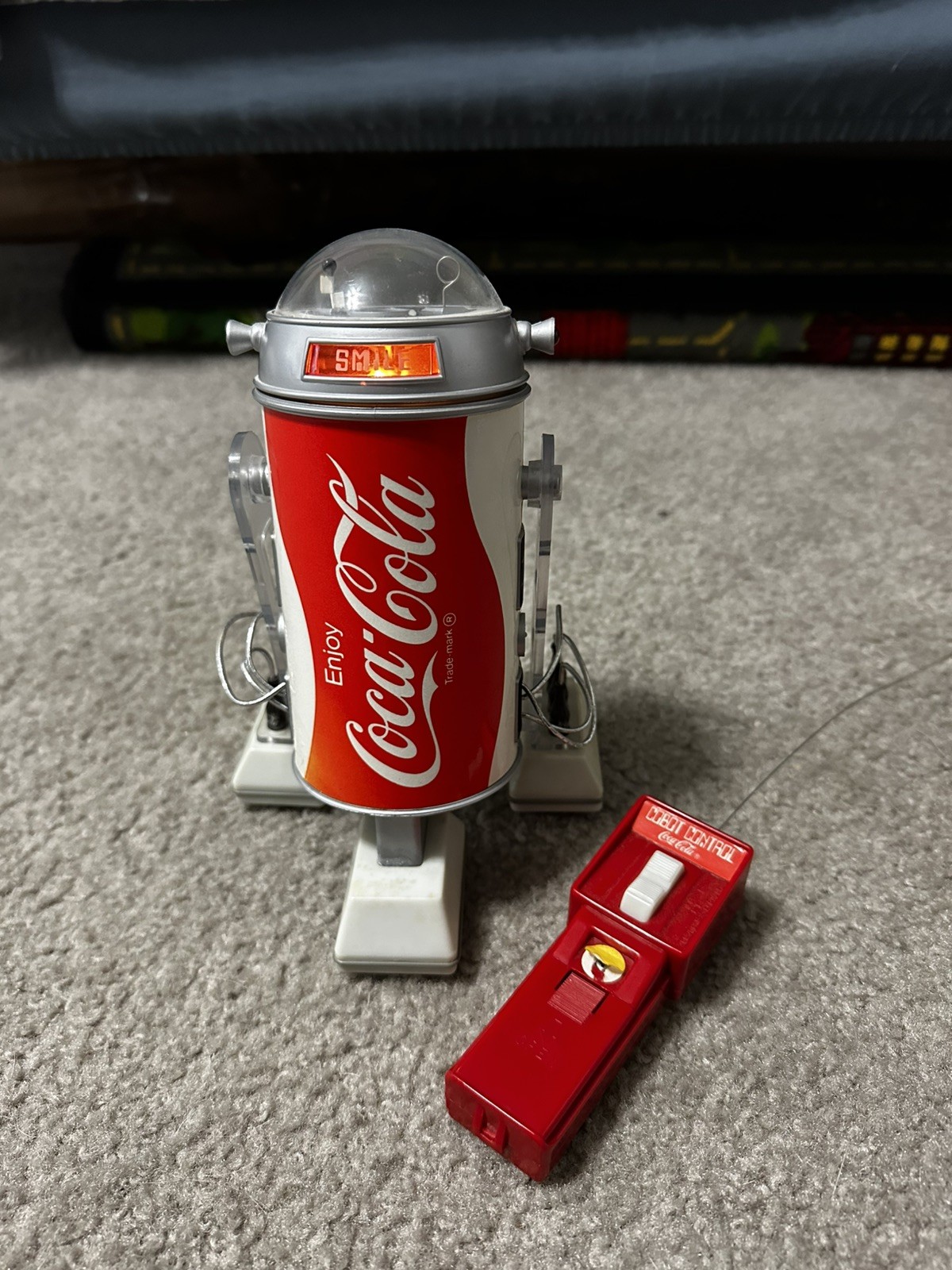Star Wars 1970's Coca-Cola R2-D2 Remote Control Can Robot Toy Needs Repair
