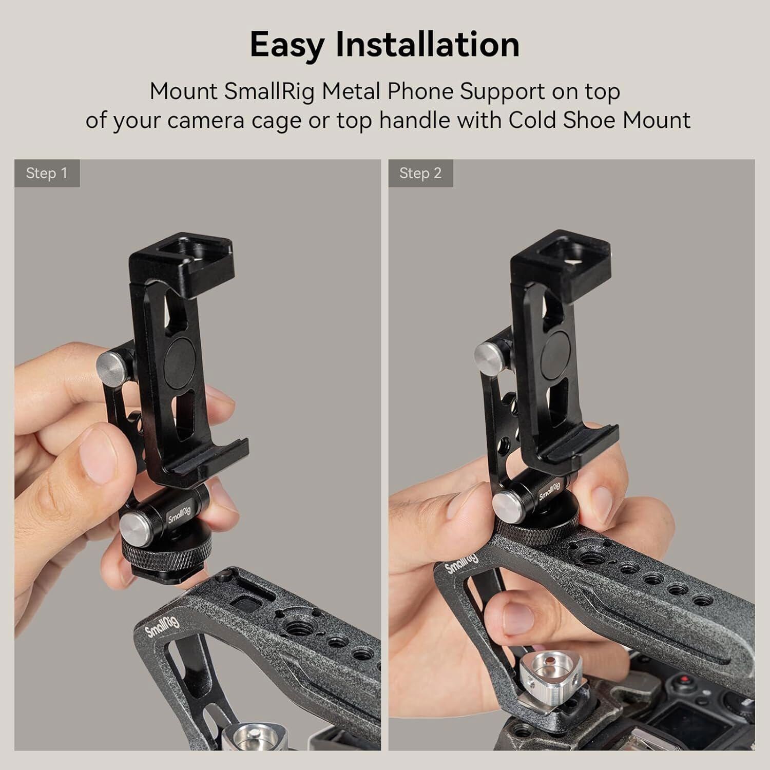SmallRig Phone Holder with Cold Shoe Mount for DJI RS Series Gimbal 4382