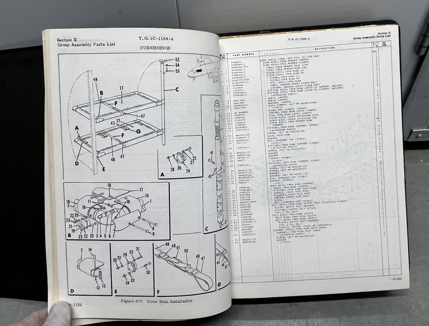 1966 Douglas C-118 A Aircraft Parts Manual T.O. 1C-118A-4 Original. Read