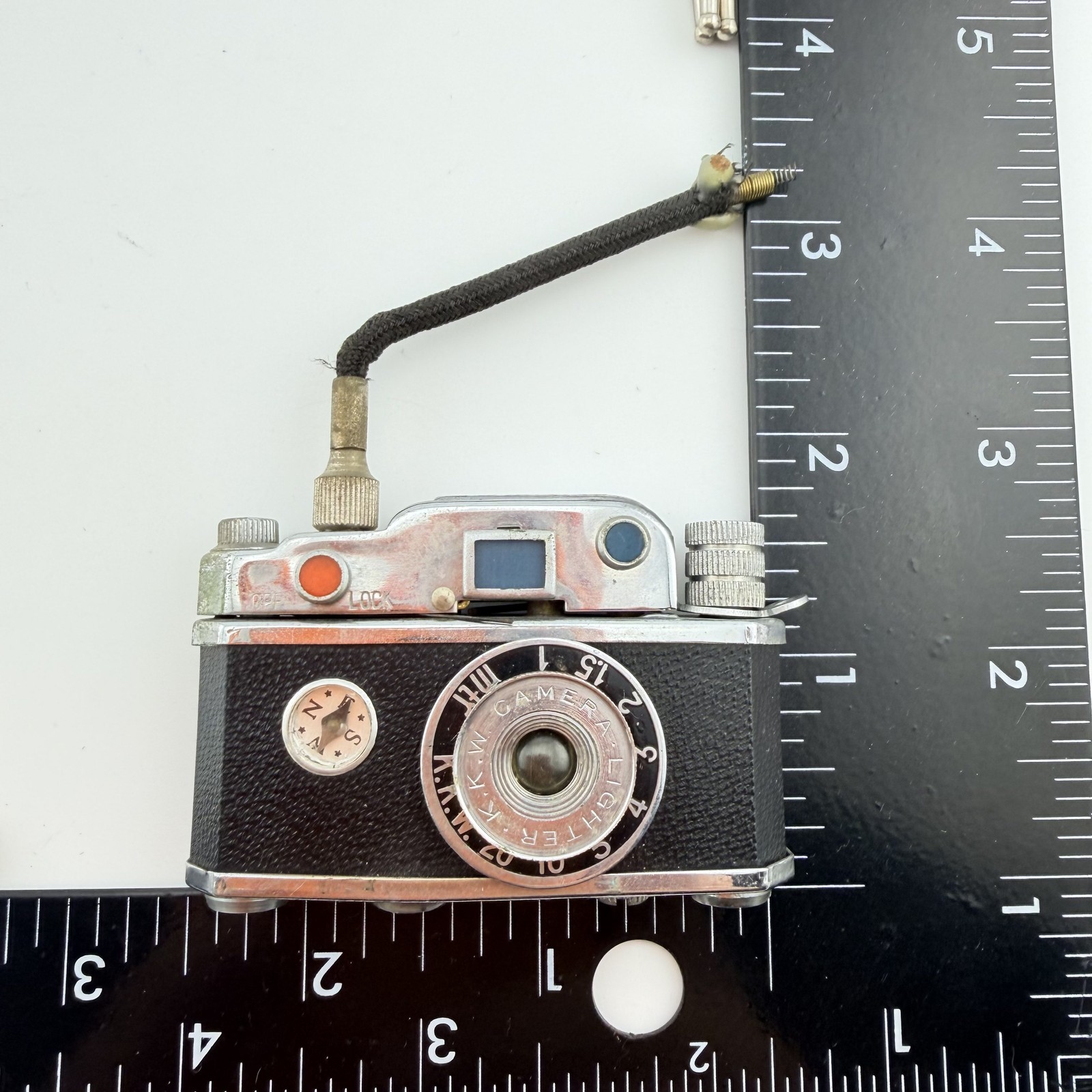 Vintage K.K.W. Camera Lighter Photo-Flash with Tripod & Compass Japan