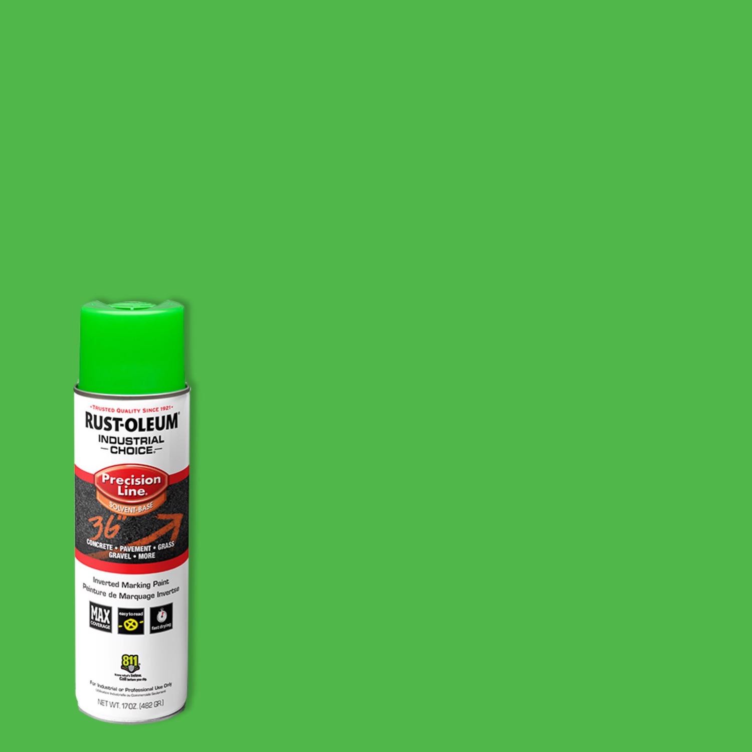 Rust-Oleum 203023 Industrial Fluorescent Green Inverted Marking Paint (6 pk)