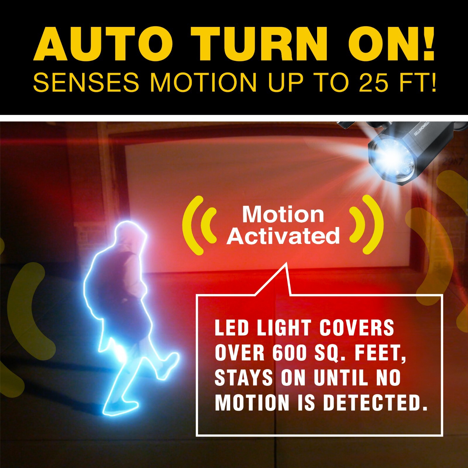 Bell + Howell Bionic Spotlight Original LED Solar Outdoor Motion Sensor Light