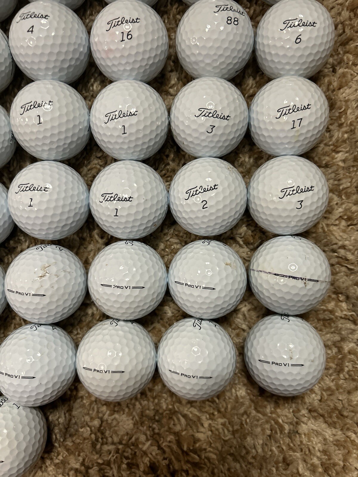 50 Titleist 23/24 Model Prov1 Golf Balls In 4A Condition