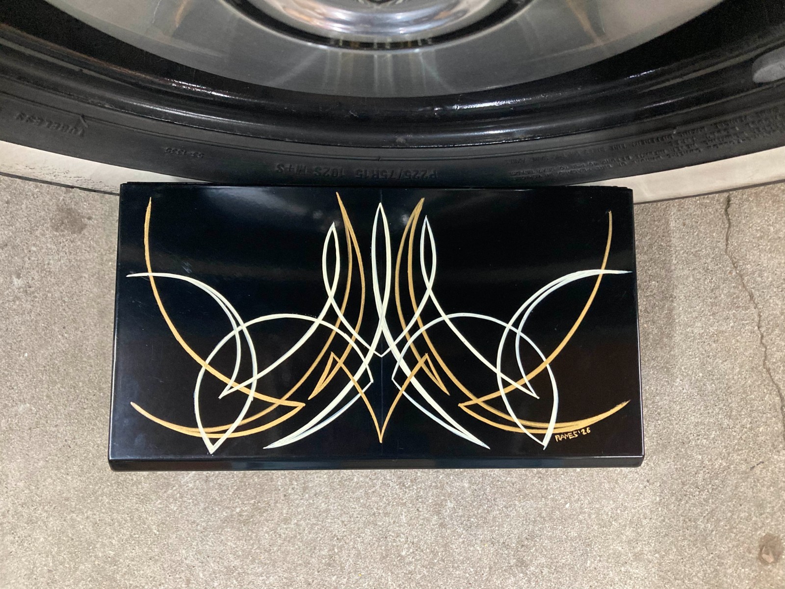 Black Mini Toolbox Hot Rod Pinstripes