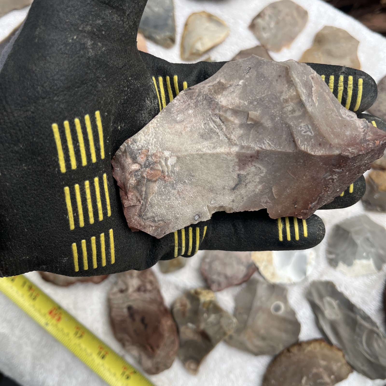 Heat Treated Variety Texas Chert/Flint spalls for making 1-5 in. Points -12 lbs.