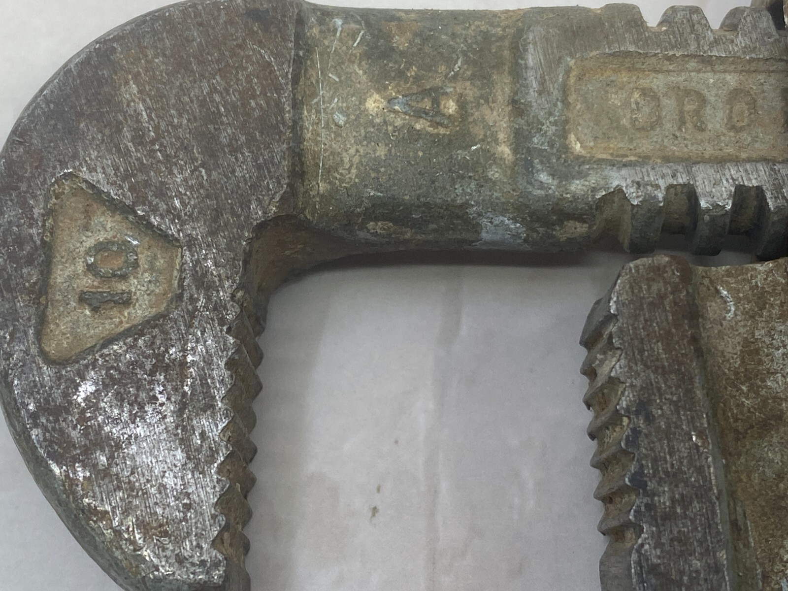 Vintage Adjustable Pipe Wrench Billings 10 A Made In USA Drop Forged