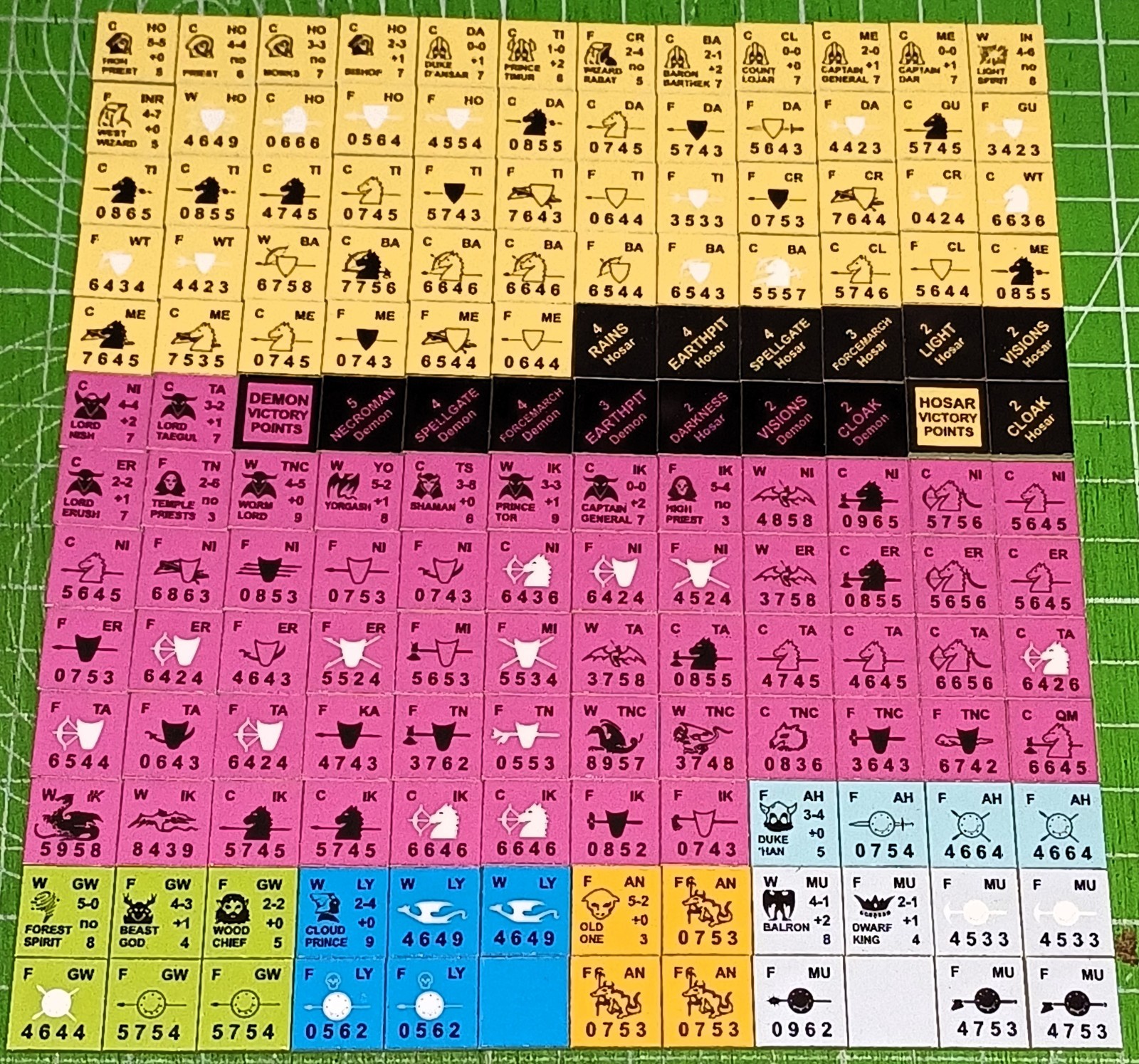 *NEW* DemonLord, Fantasy, Complete game 156 counters  +Rules +Quick ref +A2 map.