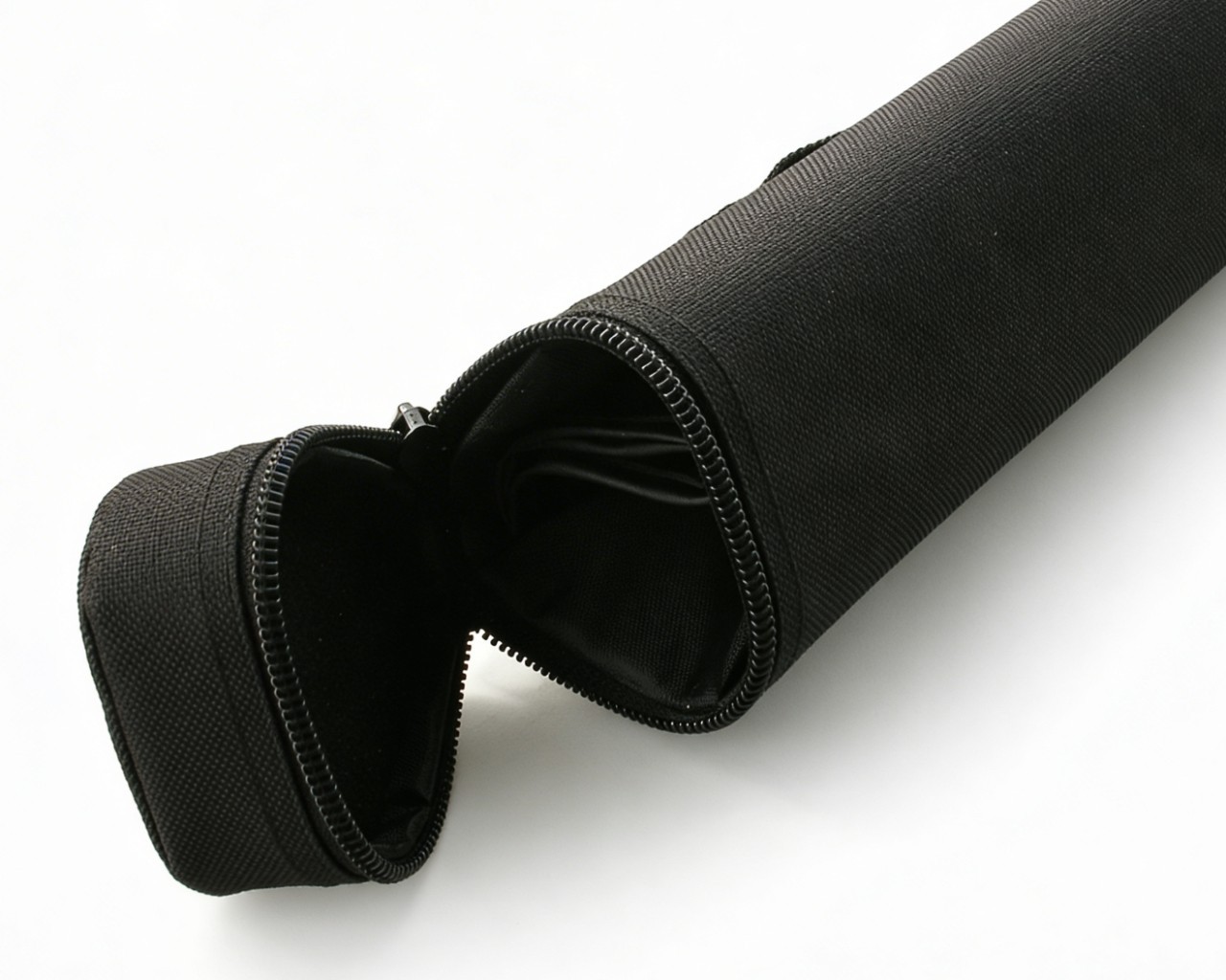 Rod Tube 30" Black Cloth Covered – Fits 9ft 4pc - Triangle Case - Divided Liner