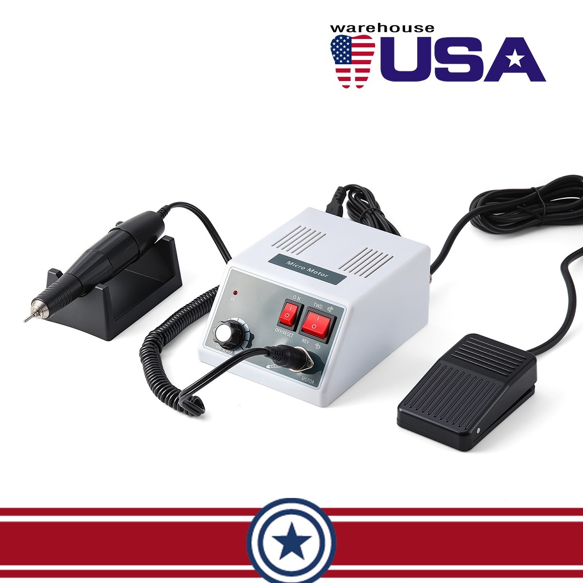 Dental Electric Micromotor Nail Drill 35K RPM Motor Polishing Carving Handpiece