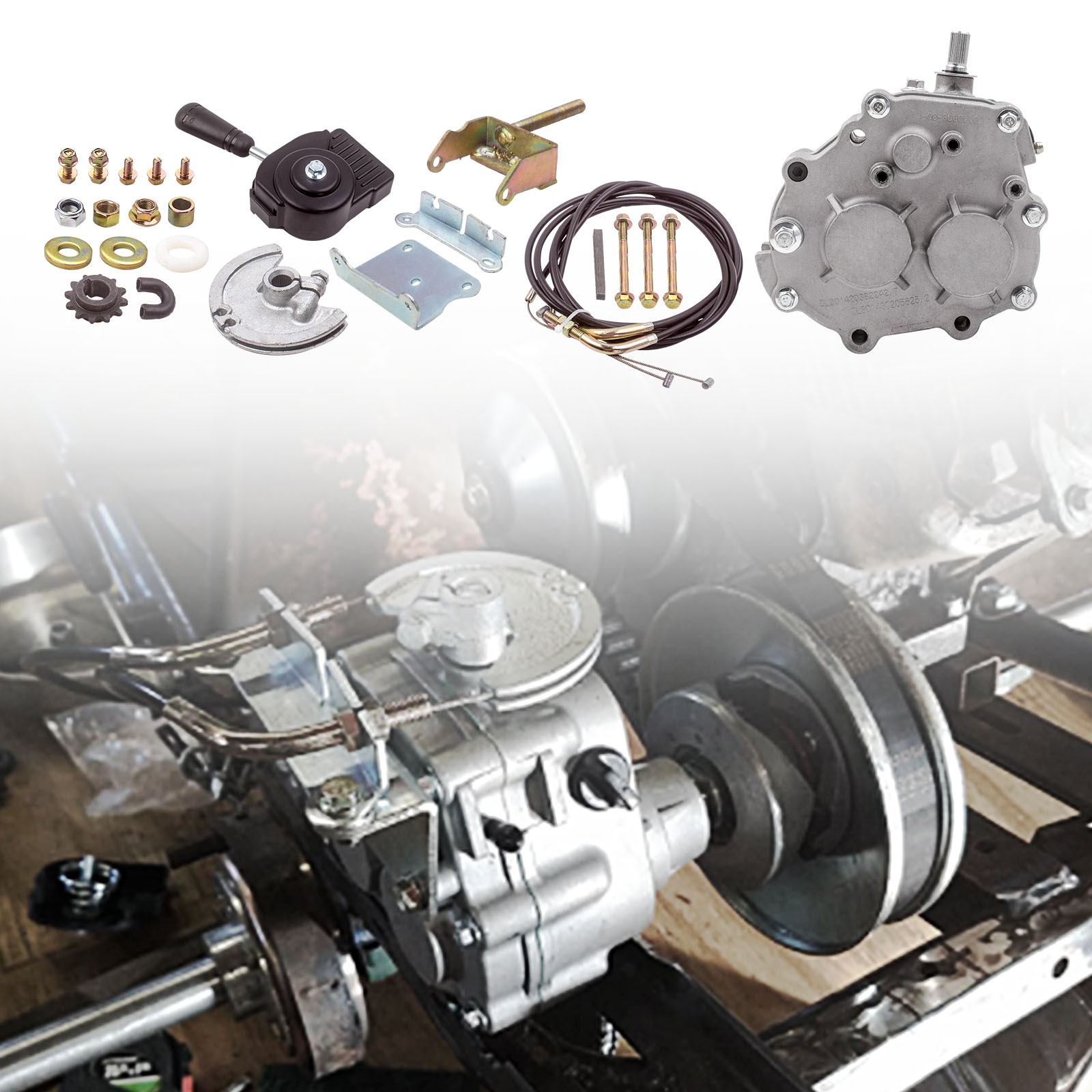 30 Series Torque Converter Go Kart Forward Reverse Gearbox Kit -13HP Engine Set