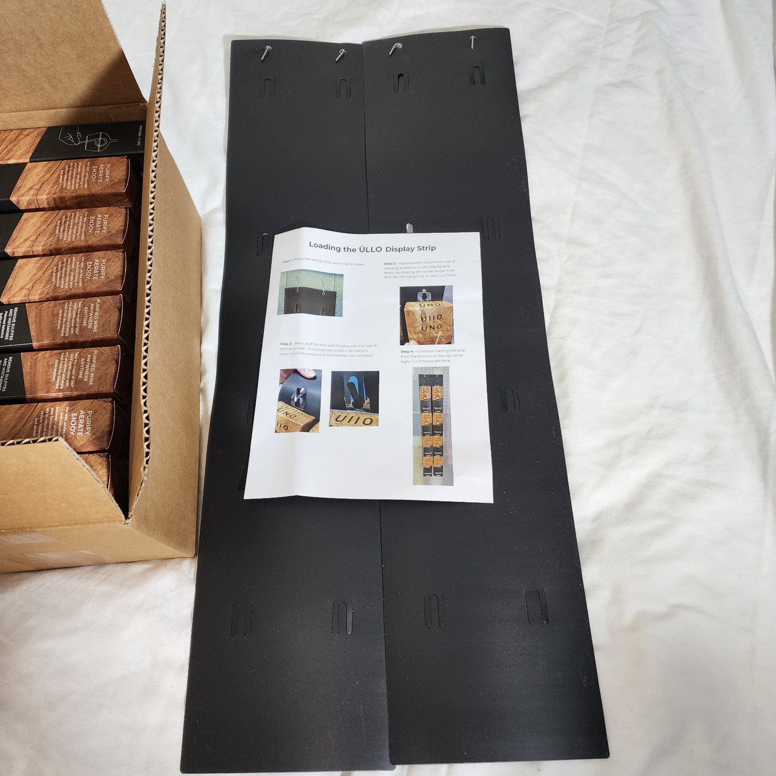 (Lot of 16 Boxes) Üno Wine Purifying Wands 4 ct. Boxes + Display