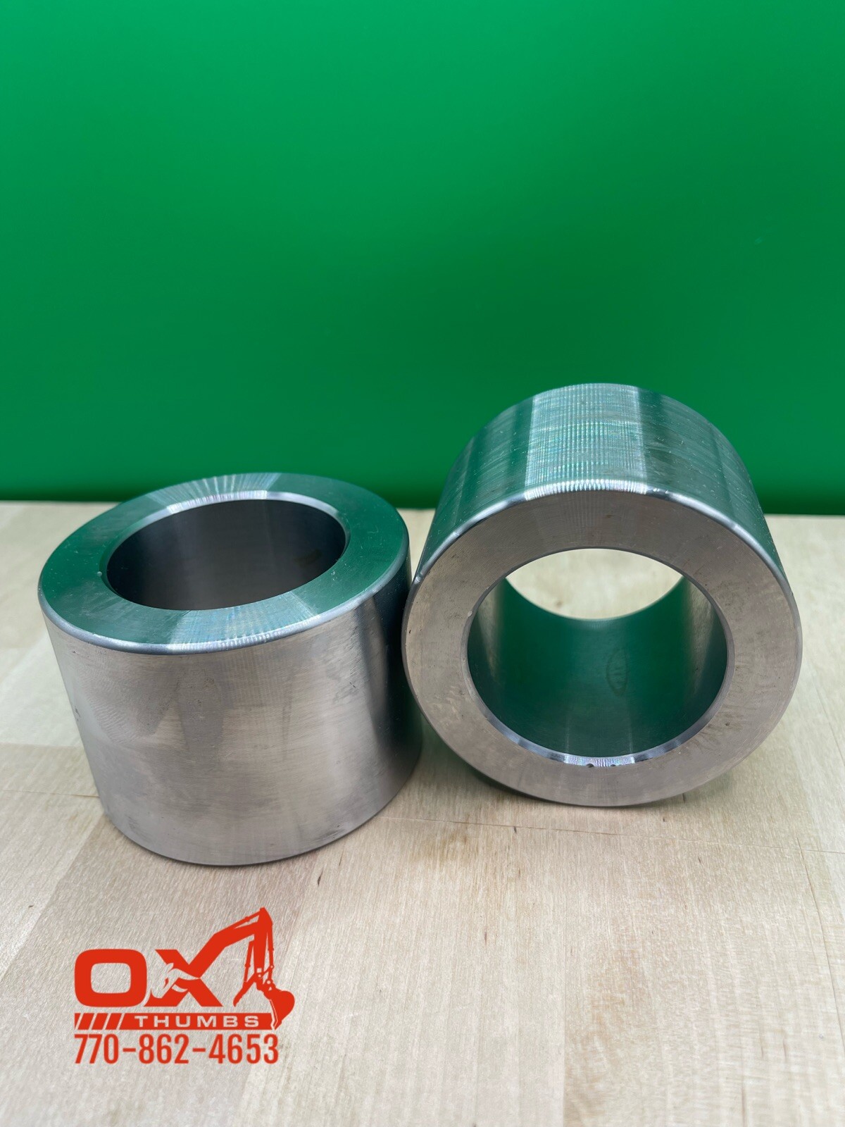 Set Of 2 45MM Excavator Bucket Bushings Bosses Cat John Deere Kubota Takeuchi