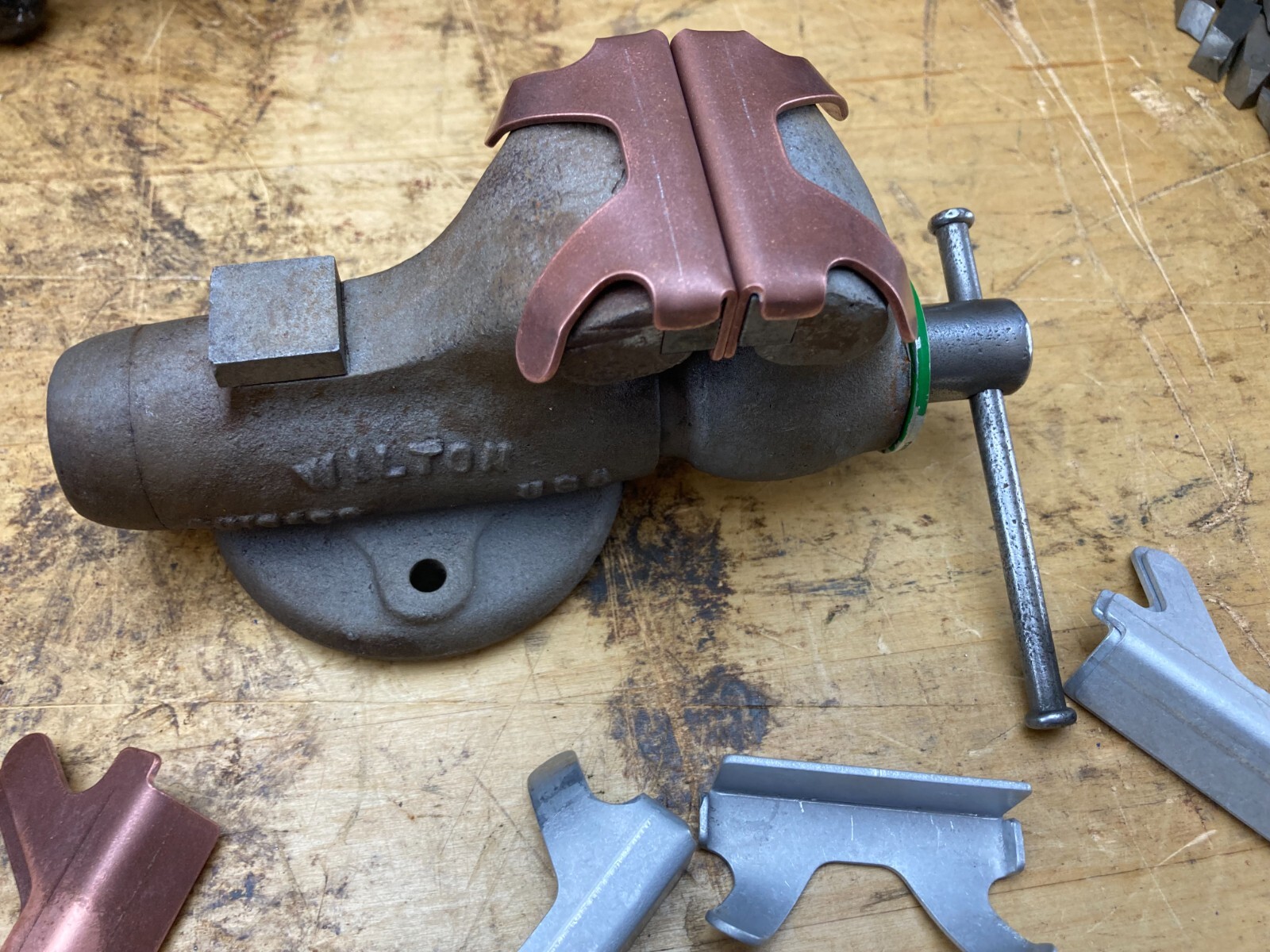 Baby Wilton 2 Bench Vise Copper Aluminum Soft Jaws Caps