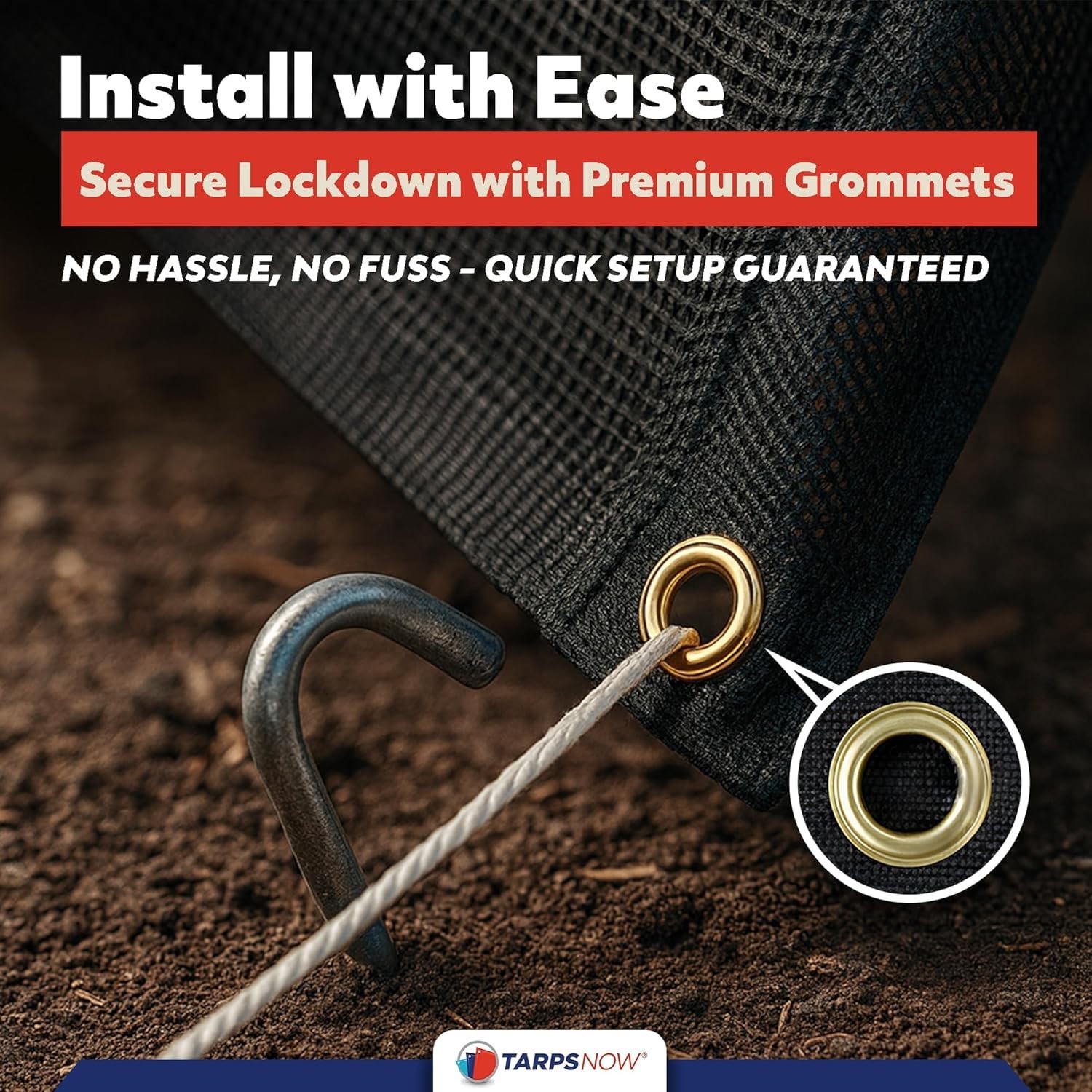 Tarps Now 16' x 16' Heavy Duty Mesh Tarp with 60% Shade and Grommets