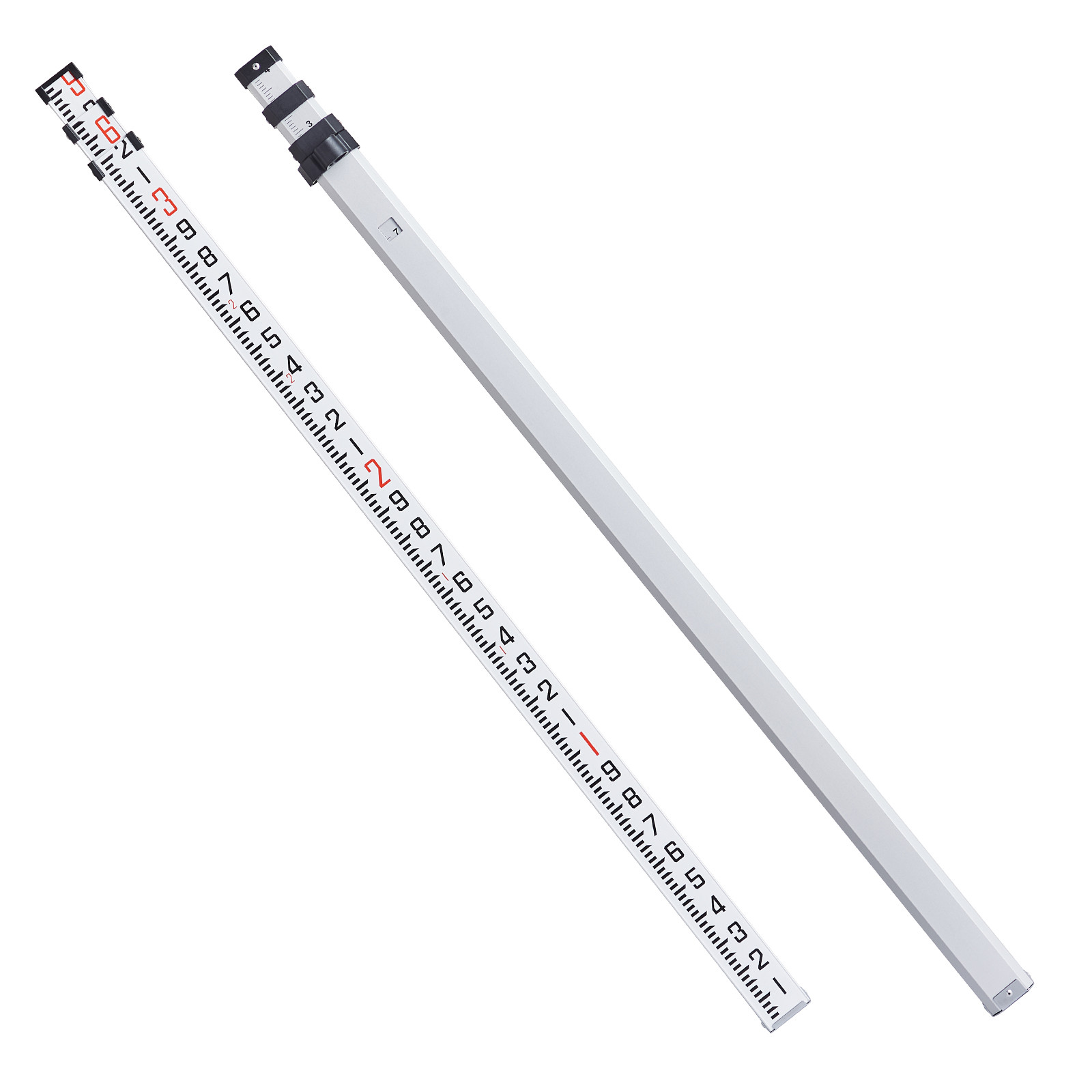 VEVOR Measuring Rod 9-Feet/10ths 3 Sections Telescopic Grade Rod 1/10ft w/ Bag