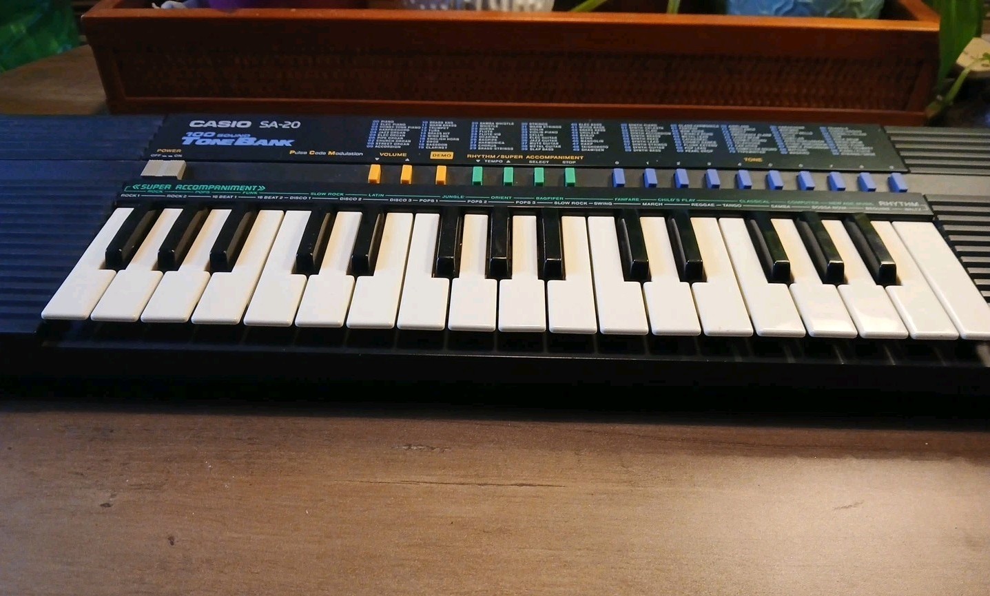 Casio SA-20 Electronic Keyboard 100 Sound Tone Bank Rhythm Super Accompaniment