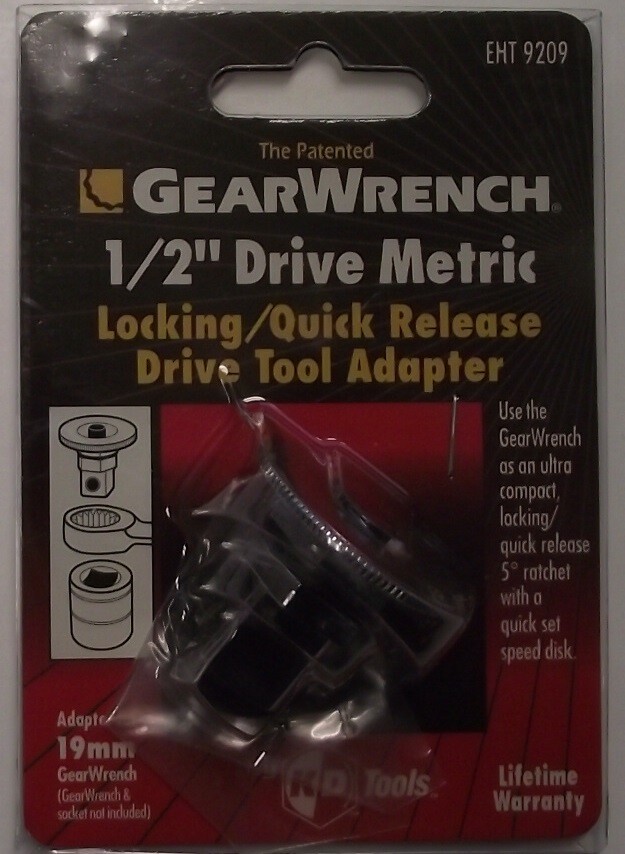 GearWrench 9209 Wrench Drive Adapter 1/2" Drive Square With Speed Wheel