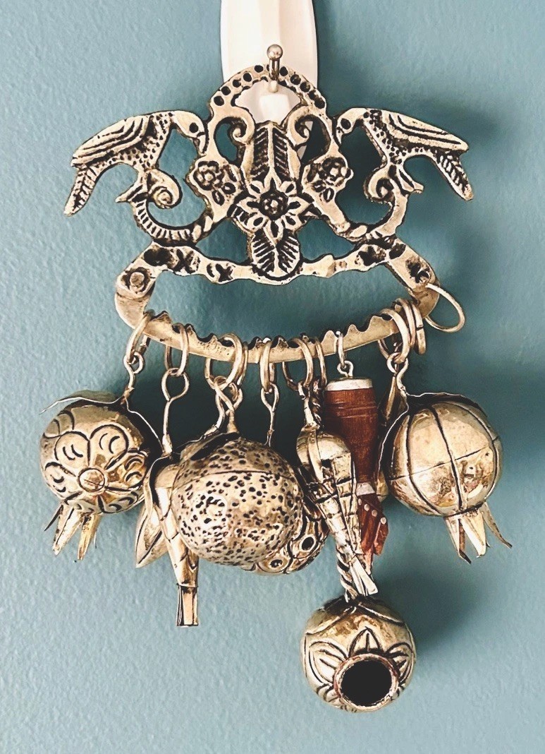 Vintage Brazilian Penca de Balangandãs – Silver Hanging Amulet 10 Charms