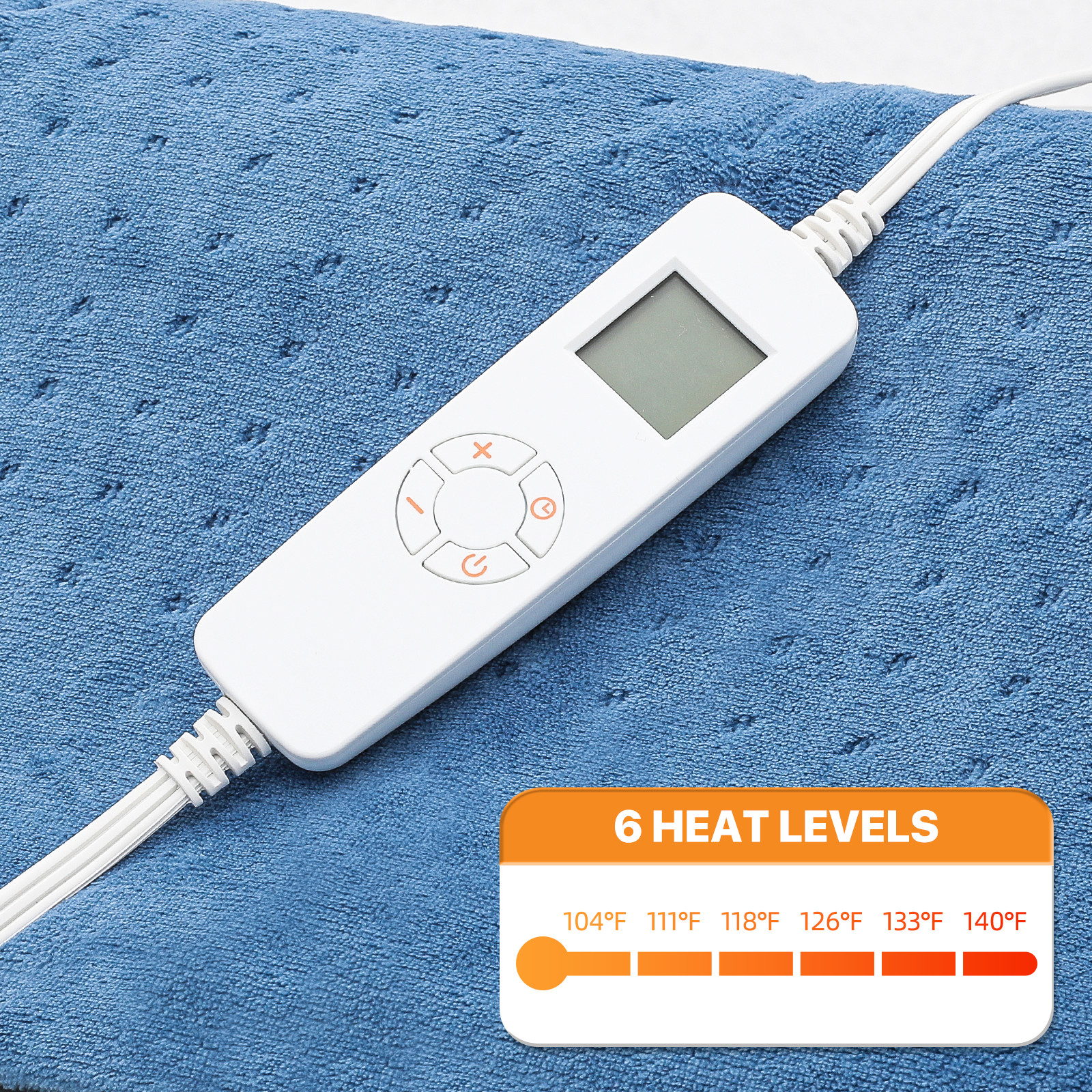 24"x20" Electric Heating Pad 6 Heat Levels Muscle Cramp Back Pain Relief Warmer