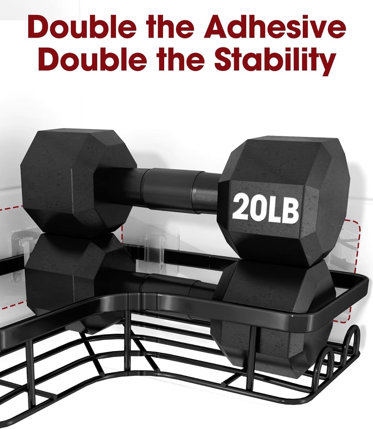 Paquete De 2 Estantes De Baño Organizadores De Ducha Para Almacenamiento NEW US.