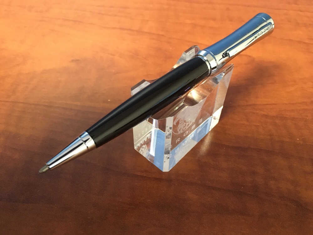 Cross Parasol Chrome and Black Twist Ballpoint Pen