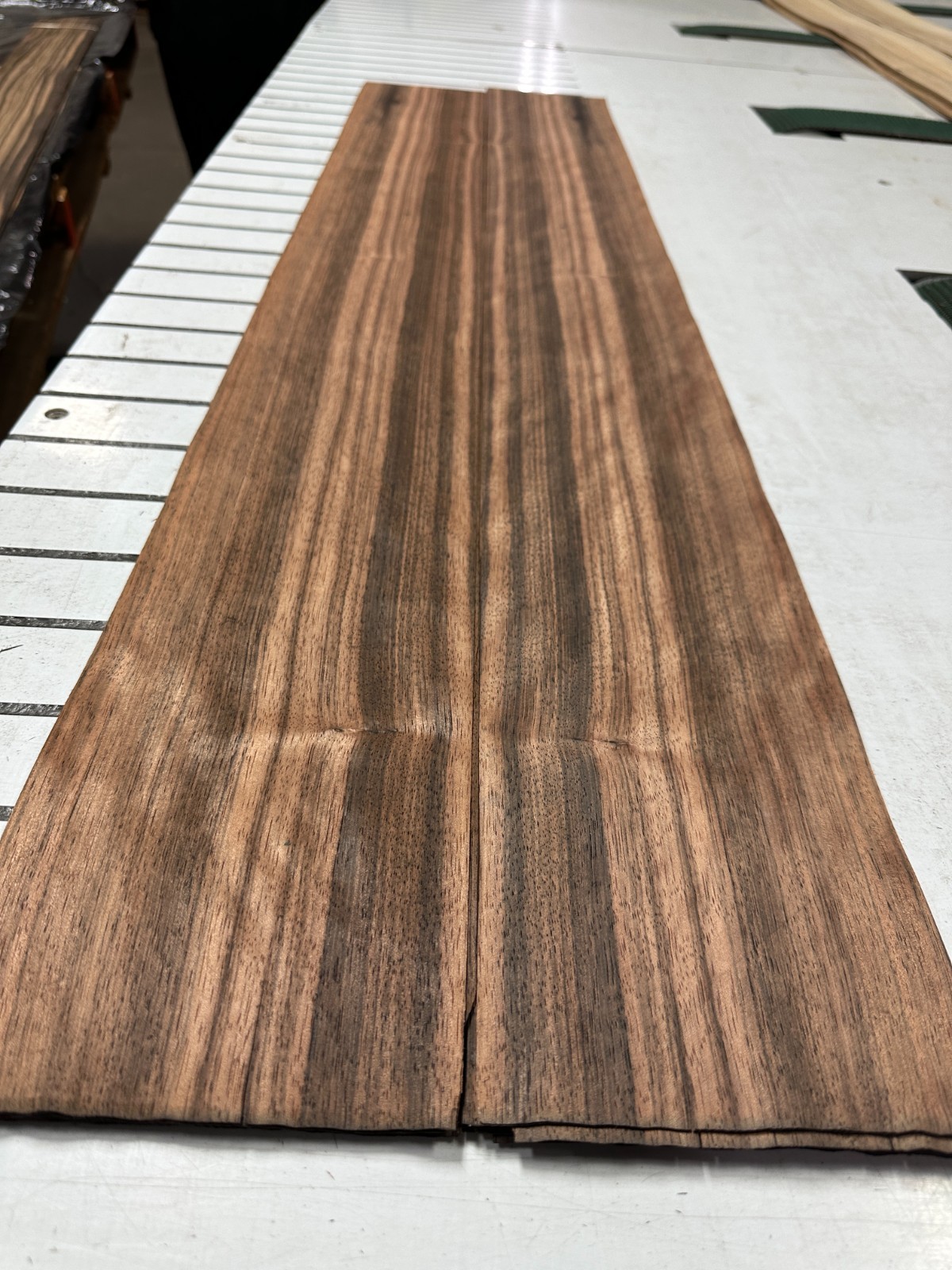 Ebony Raw Wood Veneer 2 sheets 48'' x 6'' 321U