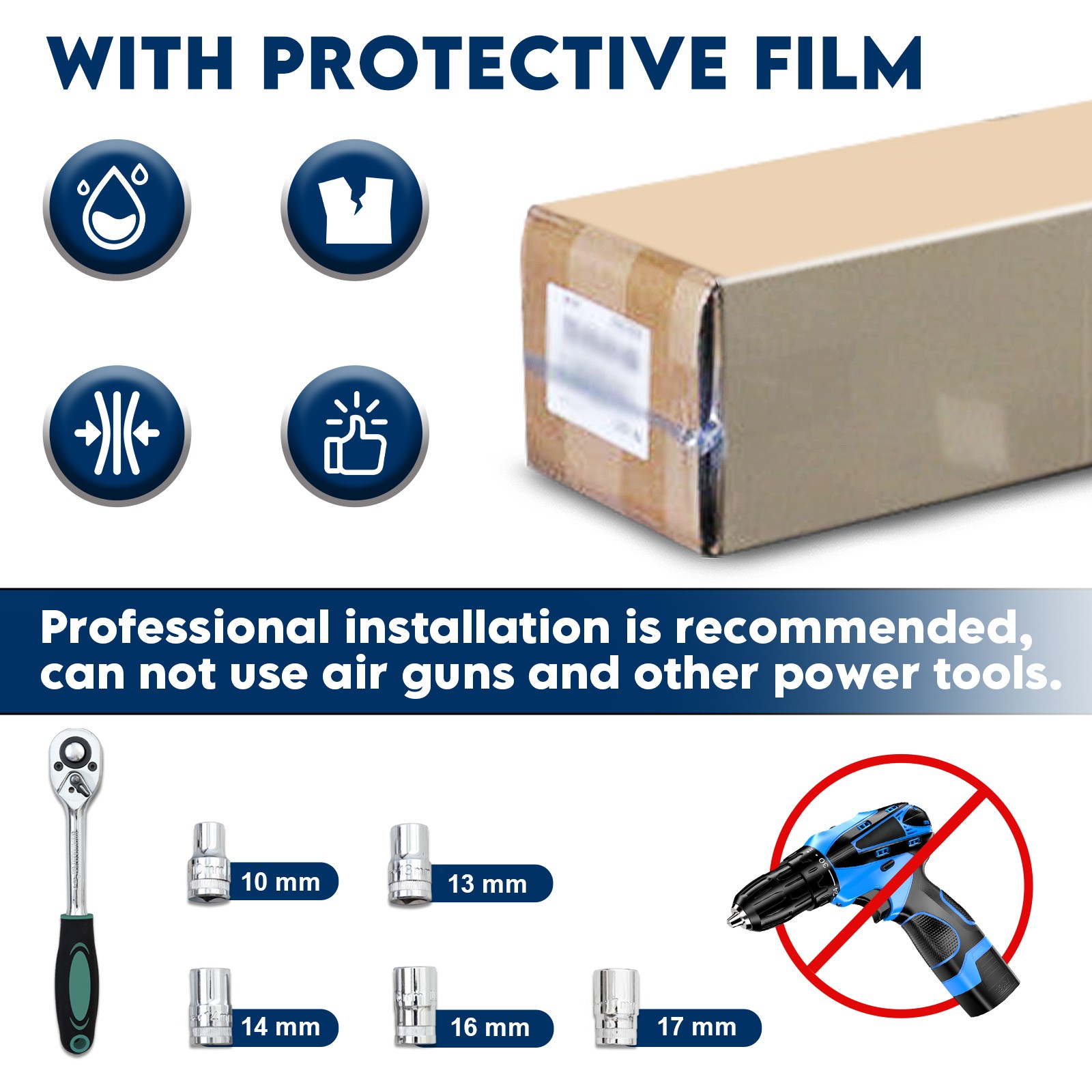 For 07-18 Silverado/Sierra 1500 Double/Extended Cab 6" Running Board Side Step