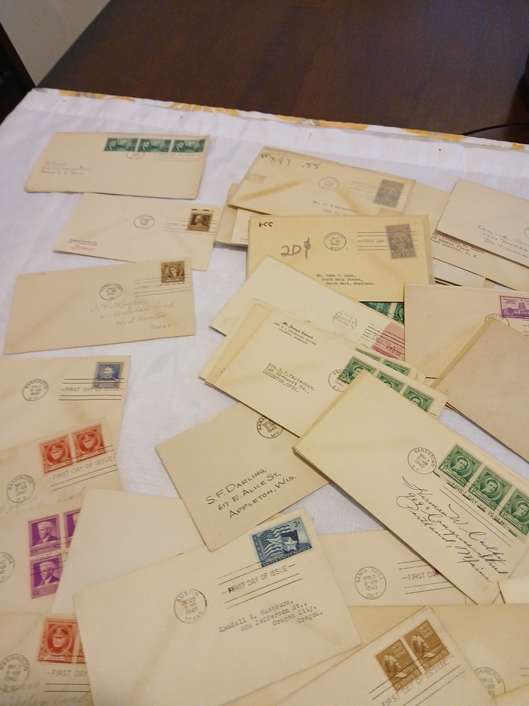 U.S.-1930's-40's-50's-60's-lot of 100 Early Postal Covers Random Pull FDC Estate