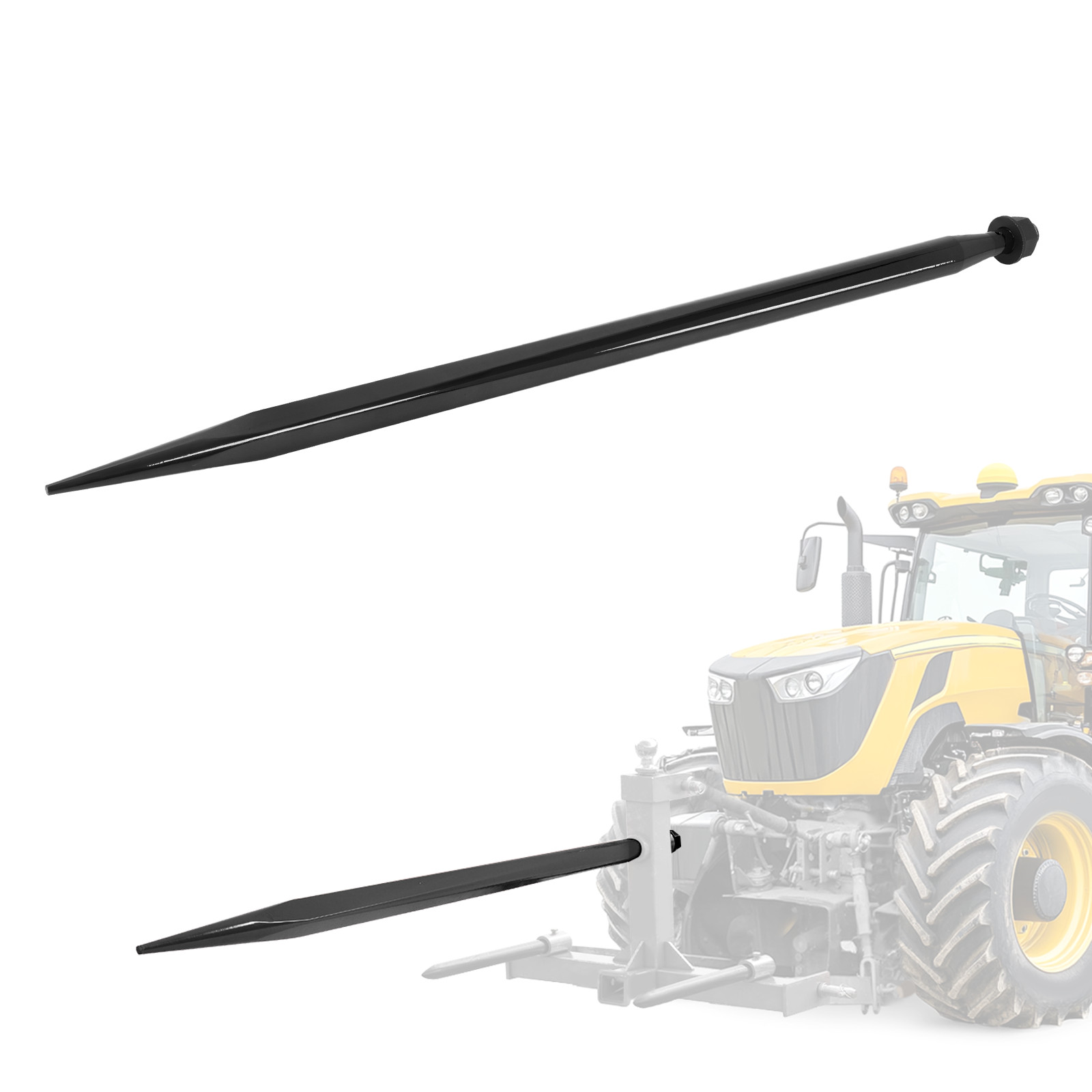 49in Red/Black Hay Bale Spear Quick Attach for Tractors, New